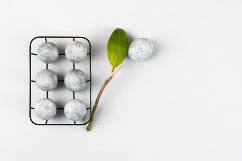Grey Easter eggs Stock Photos