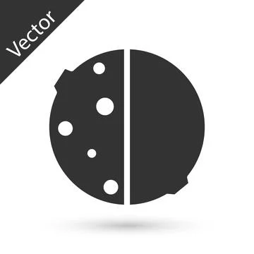 Grey Eclipse of the sun icon isolated on white background. Total sonar eclipse Ilustração Stock