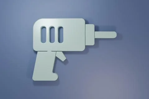 Grey Electric drill machine icon isolated on purple-blue background. Repair.. Stock Illustration