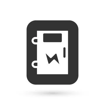 Grey Electrical panel icon isolated on white background. Vector Stock Illustration