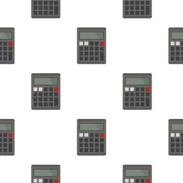 Grey electronic calculator pattern seamless Illustrazione stock
