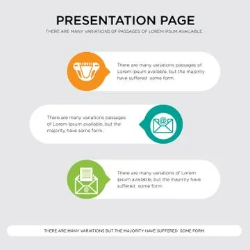 Grey email, email, diaper presentation design template in orange, green, yell イラスト素材