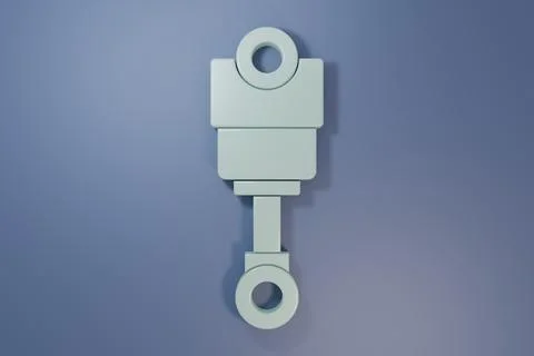 Grey Engine piston icon isolated on purple-blue background. Car engine pist.. Stock Photos