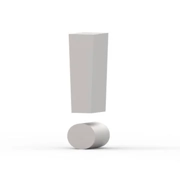 Grey exclamation mark Stock Illustration