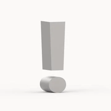 Grey exclamation mark Stock Illustration