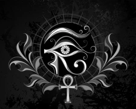 Grey Eye of Horus Stock Illustration
