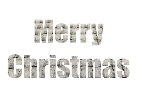 Grey fabric seamless pattern. Shot through cut-out silhouette of word CHRISTMAS 스톡 일러스트
