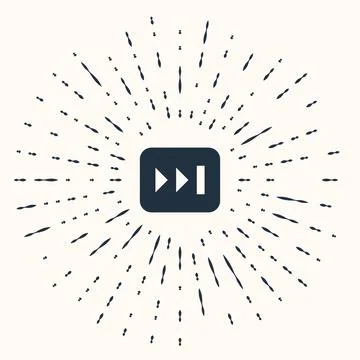 Grey Fast forward icon isolated on beige background. Abstract circle random dots Stock Illustration