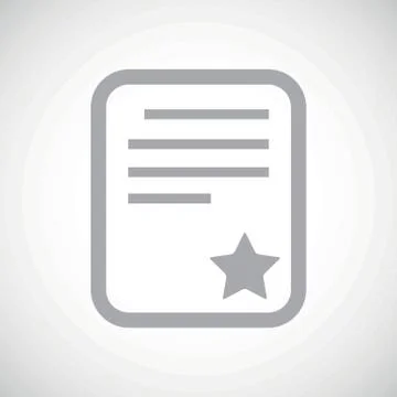 Grey favorite document icon Stock Illustration