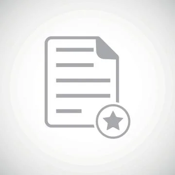 Grey favorite document icon Stock Illustration
