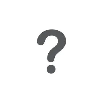 Grey fill question mark icon, sign, or symbol isolated on white background Stock Illustration