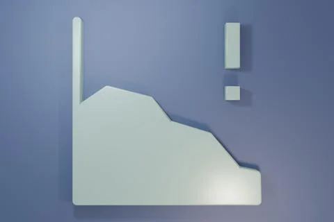 Grey Financial growth decrease icon isolated on purple-blue background. Inc.. Stock Illustration