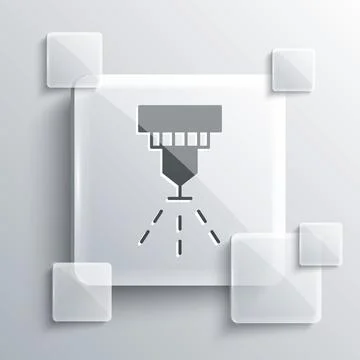 Grey Fire sprinkler system icon isolated on grey background. Sprinkler, fir.. Stock Illustration