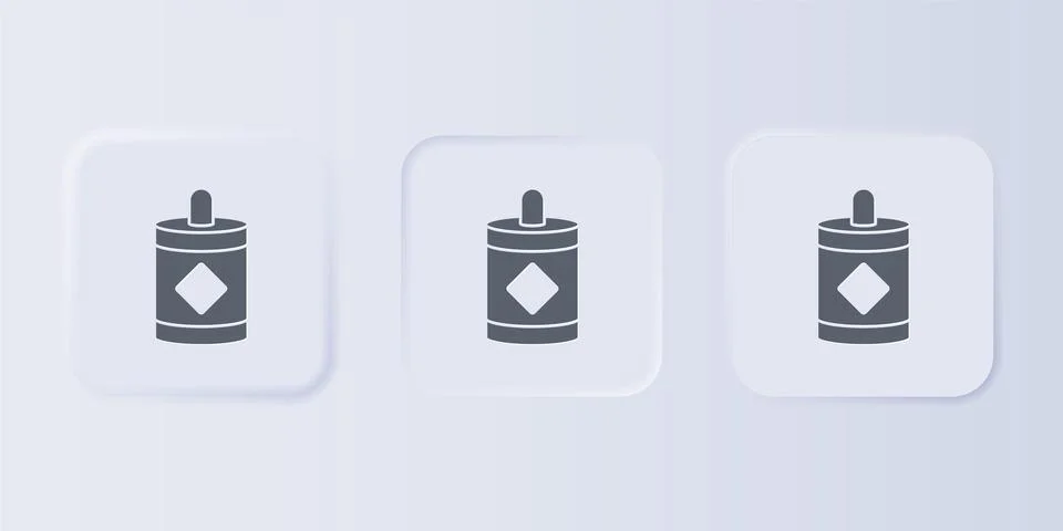 Grey Firework icon isolated on grey background. Concept of fun party. Explo.. Stock Illustration