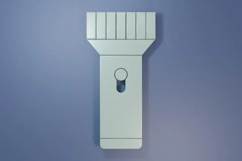 Grey Flashlight for diver icon isolated on purple-blue background. Diving u.. Stock Illustration