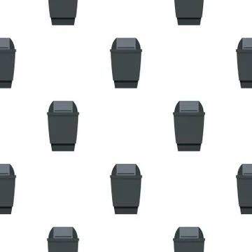 Grey flip lid bin pattern seamless Stock Illustration