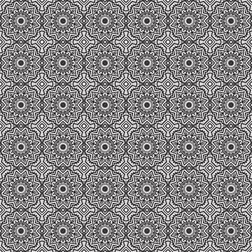 Grey floral pattern textile design, repeating background, fabric print Stock Illustration