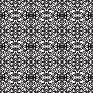 Grey floral pattern textile design, repeating background, fabric print Stock Illustration