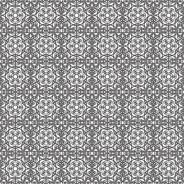 Grey floral pattern textile design, seamless repeat, background texture for.. Stock Illustration