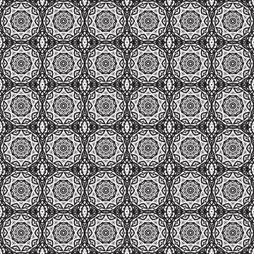 Grey floral seamless pattern textile background design Stock Illustration
