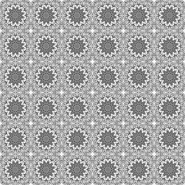 Grey floral seamless pattern textile design Stock Illustration