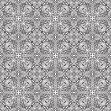 Grey floral textile pattern, repeating design, background texture, fabric pri Stock Illustration