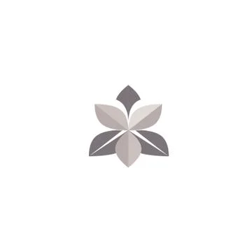 Grey flower Stock Illustration