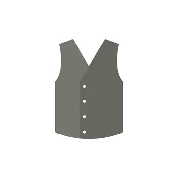 Grey formal vest. Vector Stock Illustration