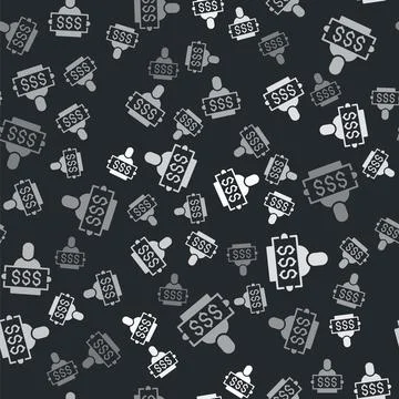 Grey Fortune lottery win composition with lucky winner holding prize ticket icon 스톡 일러스트