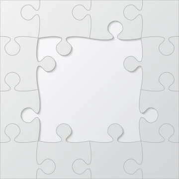 Grey Frame Background Puzzle. Puzzle Frame. Stock Illustration