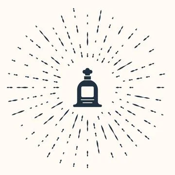 Grey Full sack icon isolated on beige background. Abstract circle random dots Stock Illustration