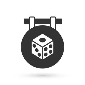 Grey Game dice icon isolated on white background. Casino gambling. Vector Illustration
