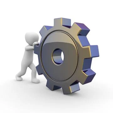 Grey gear Stock Illustration