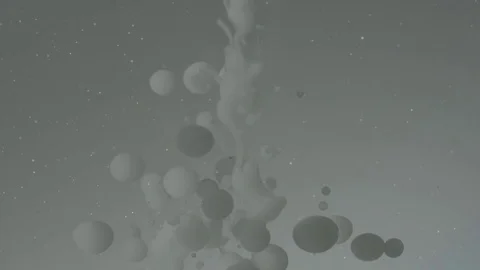 Grey Gel Pours and Bubbles Rise Stock Footage 75863432