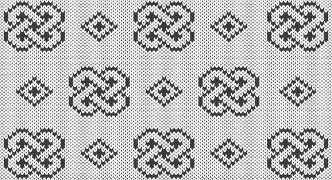 Grey geomatric knitting pattern, Festive Sweater Design. Seamless Knitted P.. Stock Illustration