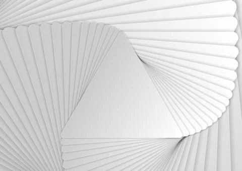 Grey geometric paper twisted triangles abstract tech background Stock Illustration