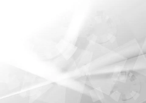 Grey geometric technology abstract background Stock Illustration