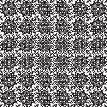 Grey geometric textile pattern, seamless design, repeating background, fabr.. Stock Illustration