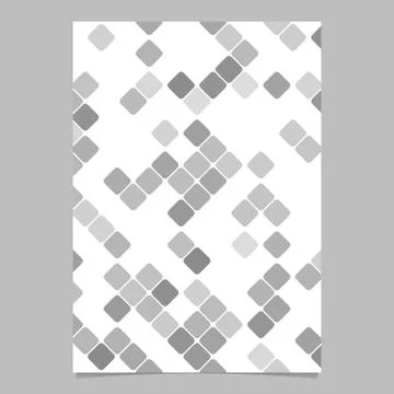 Grey geometrical diagonal square pattern background flyer template Illustrazione stock