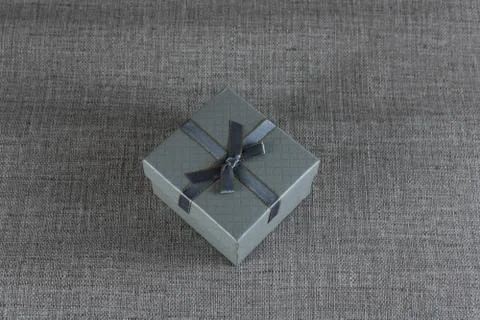 Grey gift box Foto stock