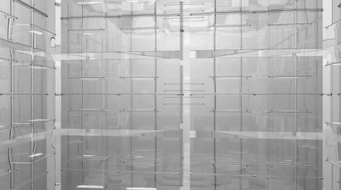 Grey glass room backdrop Video stock 3626259