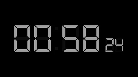 Grey glitch timer Video stock 90781901