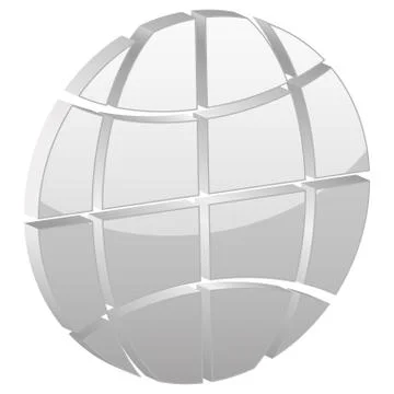 Grey globe symbol Stockillustratie