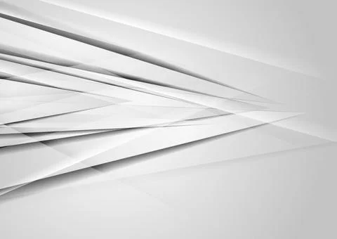 Grey glossy stripes abstract tech modern background Stock Illustration
