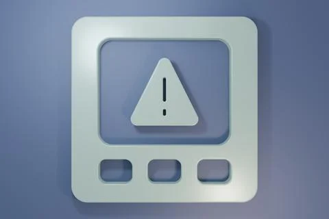 Grey Gps device error icon isolated on purple-blue background. Minimalism c.. Stock Illustration