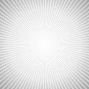Grey gradient ray burst background - hypnotic vector graphic from radial rays Stock Illustration