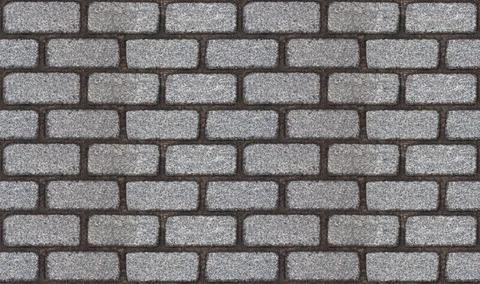 Grey granite rectangular paving stone, seamless tiled granite stone Stock Photos