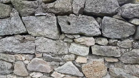 Grey granite wall (retro, background) Stock Footage 97207074