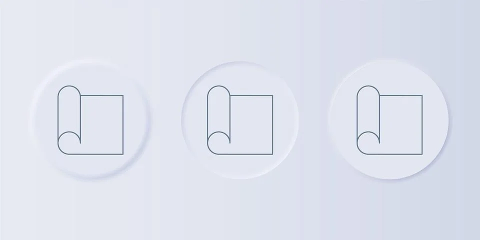 Grey Graphing paper for engineering icon isolated on grey background. Set i.. Stock Illustration