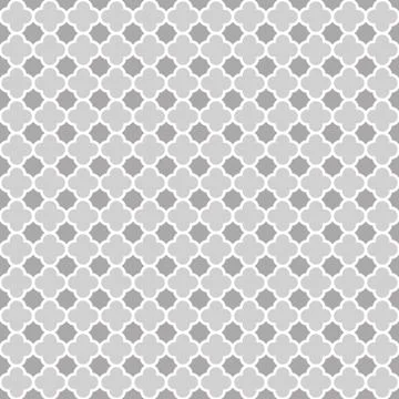Grey Gray White Quatrefoil Pattern Background Stock Illustration